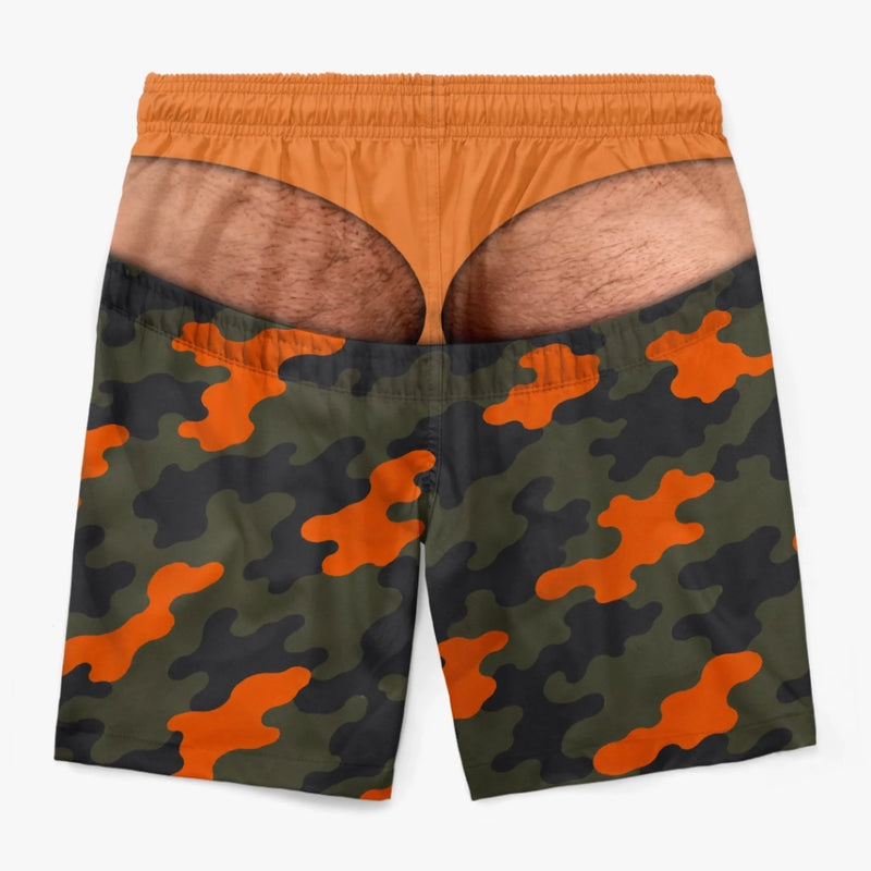 Custom Funny Men Swim Trunks - Personalized Birthday Gifts For Husband, Son, Grandson, Brother, Grandpa, Dad, Yourself - The View Gets Better