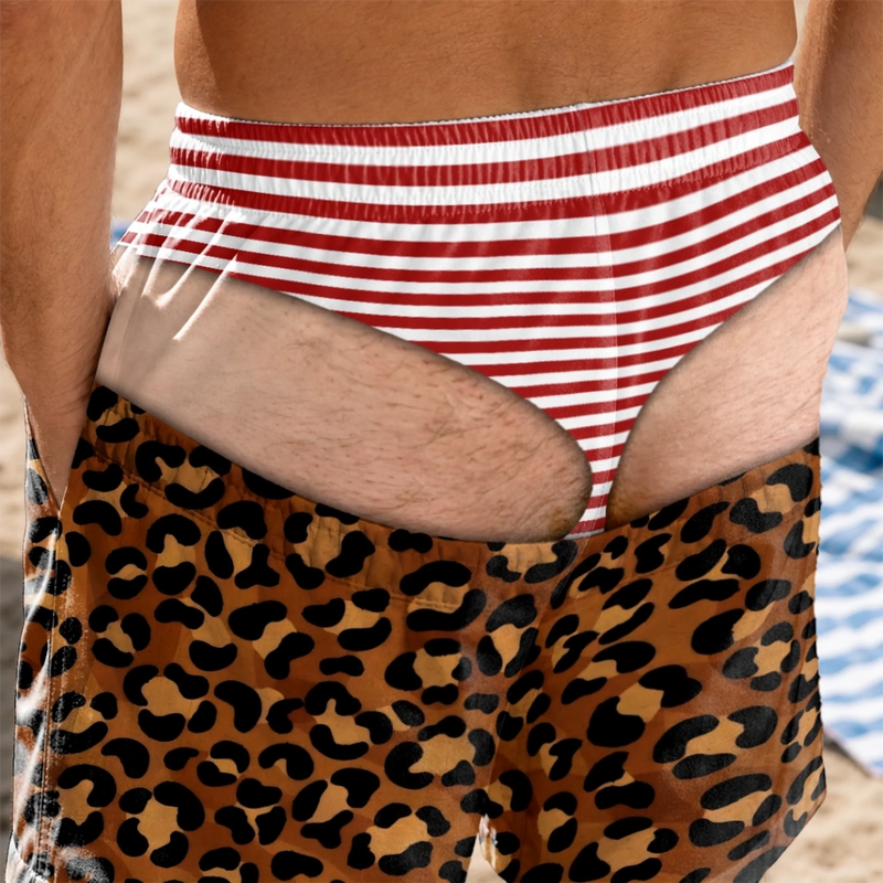 Custom Funny Men Swim Trunks - Personalized Birthday Gifts For Husband, Son, Grandson, Brother, Grandpa, Dad, Yourself - Cheeky By Nature