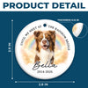Custom Photo Ceramic Ornament - Personalized Pet Christmas Memorial Sympathy Gifts For Dogs, Cats - Always Missed Deeply Loved
