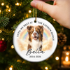 Custom Photo Ceramic Ornament - Personalized Pet Christmas Memorial Sympathy Gifts For Dogs, Cats - Always Missed Deeply Loved