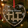 Custom Scrabble Circle Glass Ornament -  Personalized Christmas Birthday Gifts For Mom, Dad, Brother, Sister, Kids - Where Hearts Feel At Home