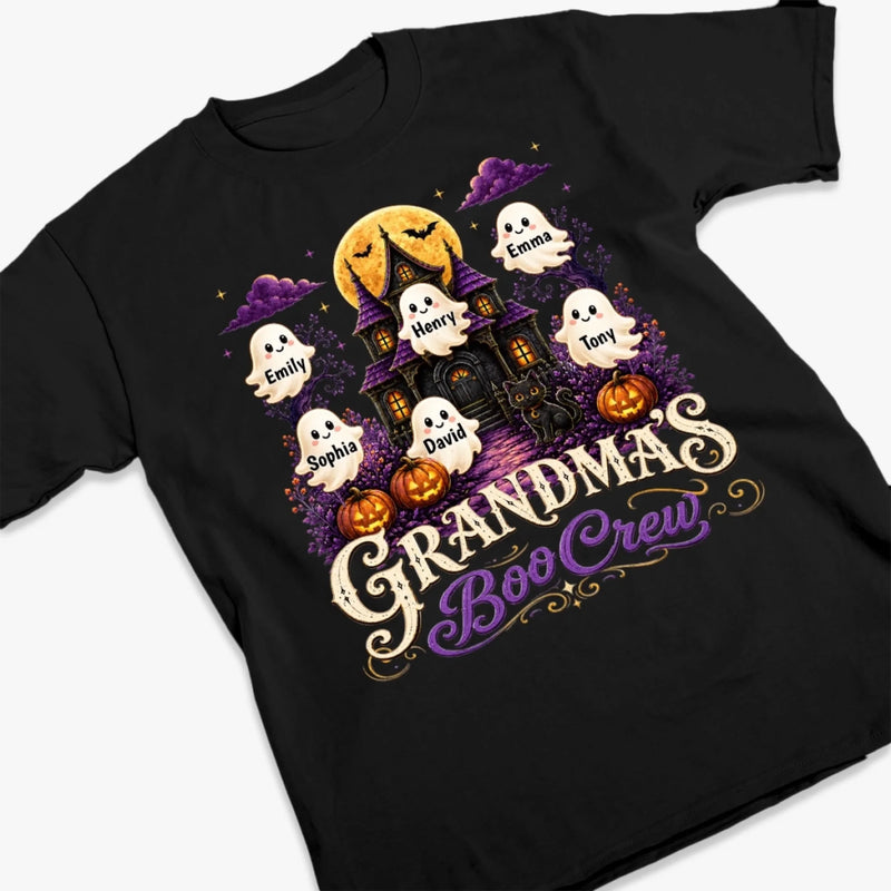 Custom Boo Crew T-shirt, Hoodie - Personalized Halloween Birthday Gifts For Mom, Grandma - Too Cute To Spook