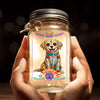 Custom Photo Day Of The Dead Mason Jar Light - Personalized Pet Memorial Sympathy Gifts For Dogs, Cats - My Spirit Guide My Best Friend