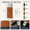 Custom Cigar Leather Case With Cutter - Personalized Birthday Gifts For Husband, Son, Grandson, Brother, Grandpa, Dad, Yourself - Good Cigars Great Days