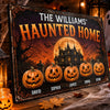 Custom Pumpkin Home Decor Metal Sign - Personalized Halloween Birthday Gifts For For Mom, Dad, Brother, Sister - Making Memories One Scare Away
