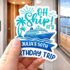 Custom Cruise Magnetic Sheet - Personalized Summer Vacation And Travel Gifts For Women, Besties, Sisters, BFF - Sailing Into Memories