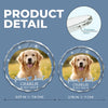 Custom Photo Circle Glass Ornament - Personalized Pet Christmas Memorial Sympathy Gifts For Dogs, Cats - Paw Prints Stay Forever