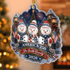 Custom Acrylic Ornament - Personalized America 250th Anniversary Christmas Gifts For Mom, Dad, Brother, Sister - Walking In A Patriotic Wonderland