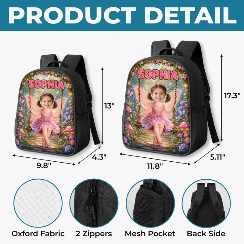 Custom Photo Kids Front Printed Backpack - Personalized Back To School Gifts For Kids - Every Day Is A Fairytale