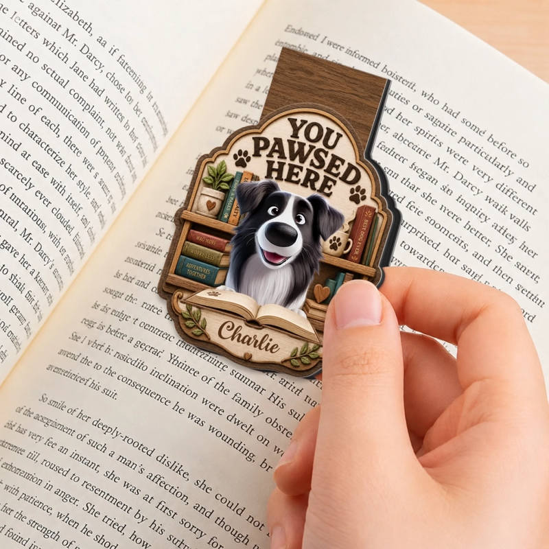 Custom Shaped Magnetic Bookmark - Personalized  Bookish Gifts For  Book Lovers, Bookworms, Dog Dad And Mom, Cat Owners - Life Is Better With Pets