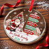 Custom Circle Glass Ornament - Personalized Christmas Birthday Gifts For Mom, Dad, Brother, Sister - Wonderful Time Together
