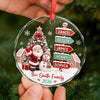 Custom Circle Glass Ornament - Personalized Christmas Birthday Gifts For Mom, Dad, Brother, Sister - Wonderful Time Together