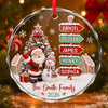 Custom Circle Glass Ornament - Personalized Christmas Birthday Gifts For Mom, Dad, Brother, Sister - Wonderful Time Together