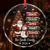 Custom Circle Glass Ornament - Personalized Christmas Birthday Gifts For Mom, Dad, Brother, Sister - Our Little Christmas