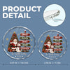Custom Circle Glass Ornament - Personalized Christmas Birthday Gifts For Mom, Dad, Brother, Sister - Our Little Christmas