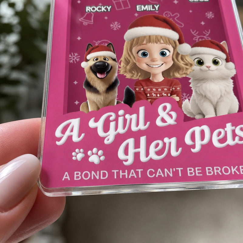 Custom Toy Box Acrylic Ornament - Personalized Christmas Birthday Gifts For Dog Cat Lovers, Dog Dad And Mom, Cat Owners - My World In Fur Form
