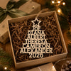 Family Name Christmas Tree Ornament - Wood Custom Shaped - New Arrival, Christmas Gift For Family Members - AMZ