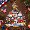 Custom Acrylic Ornament - Personalized America 250th Anniversary Christmas Gifts For Mom, Dad, Brother, Sister - United In Love Proud In Spirit