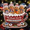 Custom Acrylic Ornament - Personalized America 250th Anniversary Christmas Gifts For Mom, Dad, Brother, Sister - Holiday Cheer Together