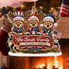 Custom Acrylic Ornament - Personalized America 250th Anniversary Christmas Gifts For Mom, Dad, Brother, Sister - Christmas Begins At Home