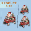 Custom Photo First Christmas Acrylic Ornament - Personalized Christmas Baby Shower, Gender Reveal Gifts For New Moms, New Dads, New Parents - A Wagon Full Of Pure Happiness