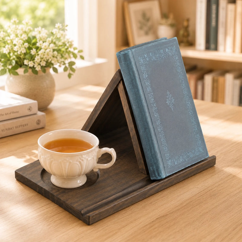 Custom Wooden Book Holder - Personalized Bookish Gifts For Book Lovers, Bookworms, Readers - Stories Stay Forever