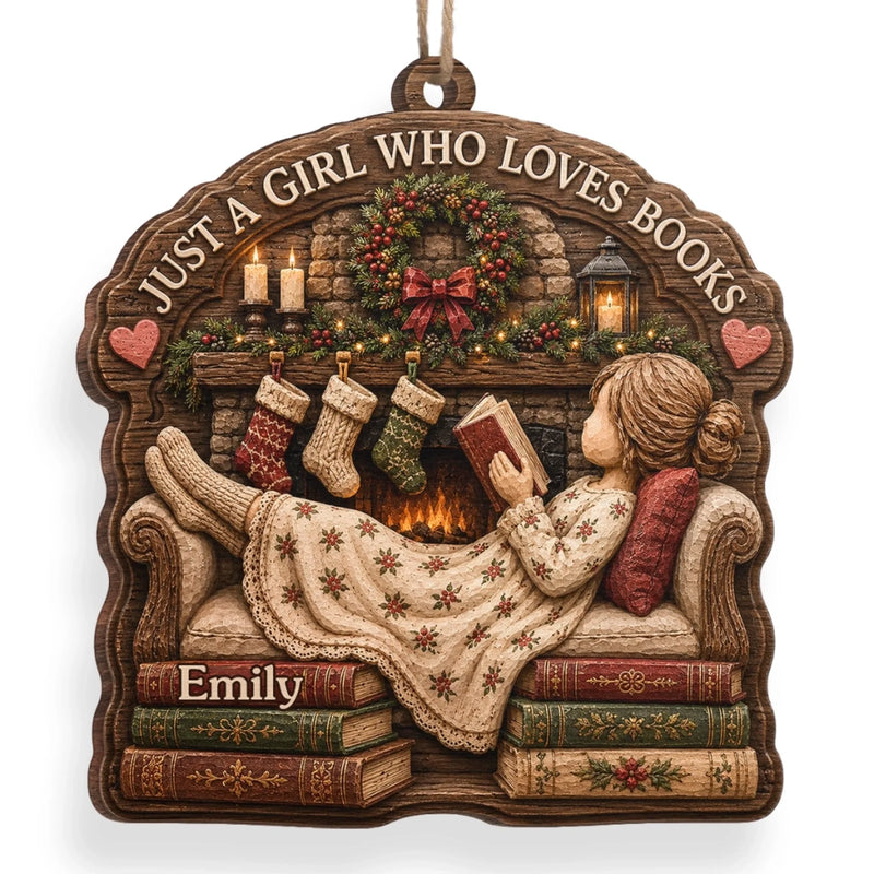 Custom Wood Ornament - Personalized Christmas  Bookish Gifts For Book Lovers, Bookworms, Readers - My Weekend Is Fully Booked