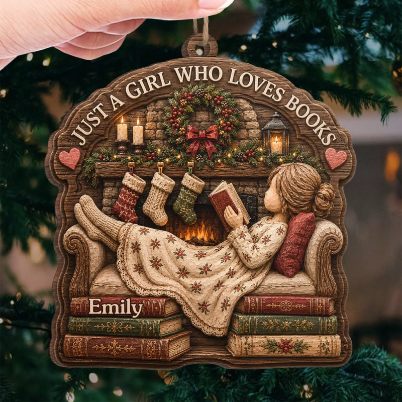 Custom Wood Ornament - Personalized Christmas  Bookish Gifts For Book Lovers, Bookworms, Readers - My Weekend Is Fully Booked