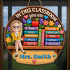 Custom Classroom Decor Wood Sign - Personalized Back To School Gifts For Teachers - Inspire, Love And Teach