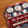 Custom Wood Sign - Personalized America 250th Anniversary Christmas Gifts For Mom, Dad, Brother, Sister - Stars Christmas Family Forever