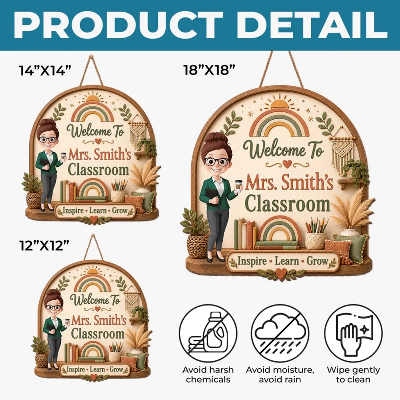 Custom Classroom Decor Wood Sign - Personalized Back To School Gifts For Teachers - Little Moments, Big Impact