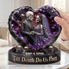 Custom Gothic Skeleton Acrylic Plaque - Personalized Halloween Decor, Anniversary Wedding Gifts For Husband And Wife, Him And Her - Hauntingly In Love