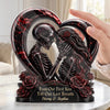Custom Gothic Skeleton Acrylic Plaque - Personalized Halloween Decor, Anniversary Wedding Gifts For Husband And Wife, Him And Her - Unconditional Dark Love