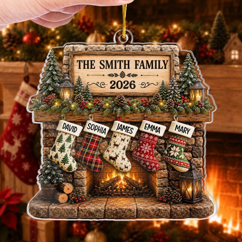 Custom Acrylic Ornament - Personalized Christmas Birthday Gifts For Mom, Dad, Brother, Sister - Together For Christmas