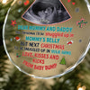Custom Photo Next Christmas I'll Be Snuggled Up In Your Arms - Family Personalized Custom Circle Glass Ornament - Christmas Gift For Baby Kids, Newborn Baby