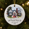 Custom Photo There's Snow Place Like Home - Family Personalized Custom Ornament - Ceramic Round Shaped - Christmas Gift For Family Members, First Christmas