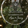 Custom New Home First Home Glass Ornament - Personalized Christmas Ornament For Couples, First Home Keepsake, Housewarming Bauble Gift, New Home Keepsake Gift- Our Little Family, Our New Home