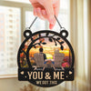 You & Me, Together Forever - Couple Personalized Window Hanging Suncatcher Ornament - Gift For Husband Wife, Anniversary