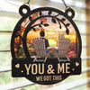 You & Me, Together Forever - Couple Personalized Window Hanging Suncatcher Ornament - Gift For Husband Wife, Anniversary