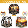 You & Me, Together Forever - Couple Personalized Window Hanging Suncatcher Ornament - Gift For Husband Wife, Anniversary