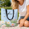 Custom All-Over Print Tote Bag - Personalized Birthday Gifts For Wife, Daughter, Besties, Sisters, Granddaughter, Grandma, Mom, Yourself - Wildflowers In Heart
