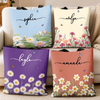 Custom All-Over Print Tote Bag - Personalized Birthday Gifts For Wife, Daughter, Besties, Sisters, Granddaughter, Grandma, Mom, Yourself - Wildflowers In Heart