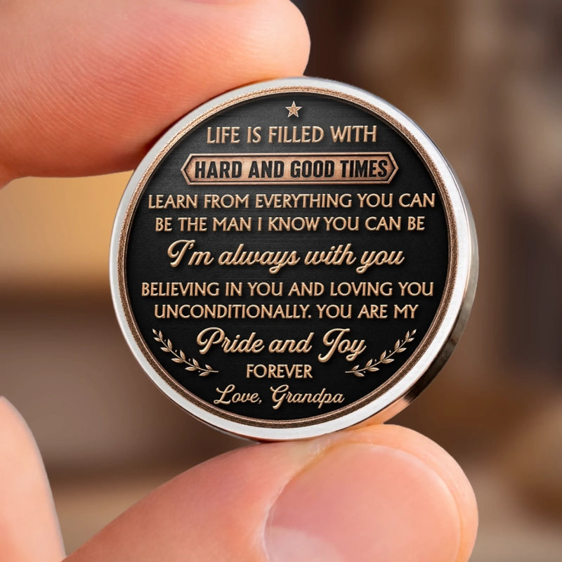 Custom Pocket Hug - Personalized Birthday Gifts For Granddaughter, Grandson - Making Every Moment Count