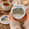 Custom Photo New Home Ceramic Coaster - Personalized Anniversary Christmas Wedding Gifts For Husband And Wife, Him And Her - A Fresh Place To Grow
