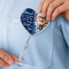 Custom Photo Acrylic Badge Reel - Personalized Memorial Sympathy Gifts For Loss Of Mom, Dad - Always In My Heart Forever Loved