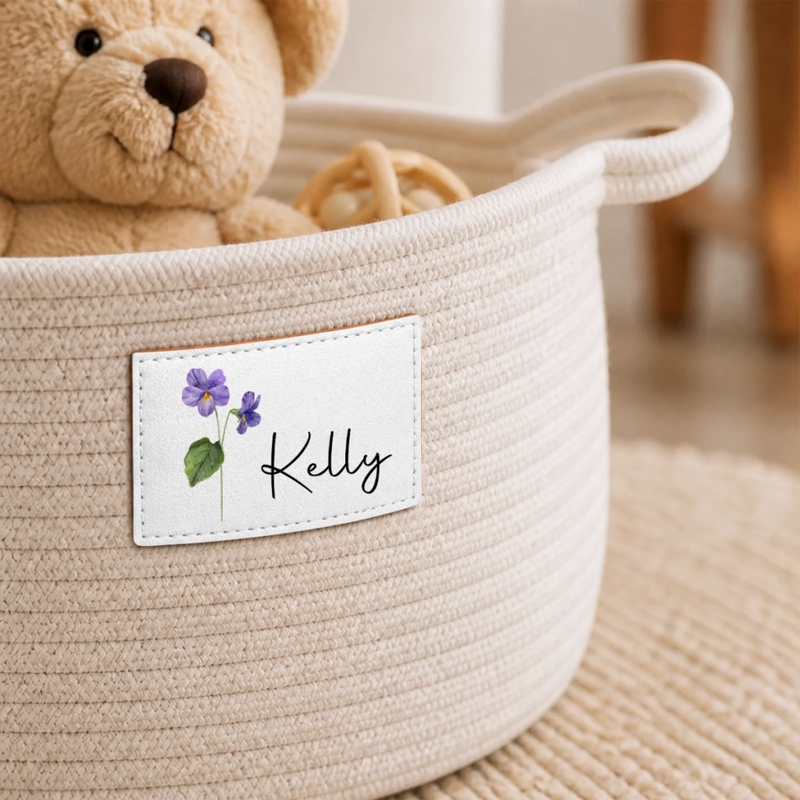 Custom Woven Rope Basket - Personalized Birthday Gifts For Wife, Daughter, Besties, Sisters, Granddaughter, Grandma, Mom, Yourself - Bloom In Your Own Way