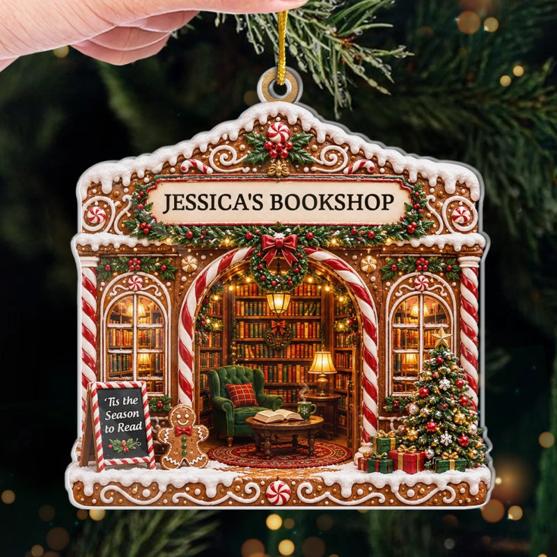 Custom Acrylic Ornament - Personalized Christmas Bookish Gifts For Book Lovers, Bookworms, Readers - Books Are My Sanctuary