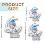 Custom First Christmas Acrylic Ornament - Personalized Baby Shower, Gender Reveal Gifts For New Moms, New Dads, New Parents - Sweet Dreams Little Angel