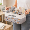 Custom Photo Storage Basket - Personalized  Birthday Gifts For Dog Cat Lovers, Dog Dad And Mom, Cat Owners - Home Is Where Paws Are