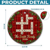 Custom Scrabble Ceramic Ornament - Personalized Christmas Birthday Gifts For Mom, Dad, Brother, Sister - Home Is Christmas